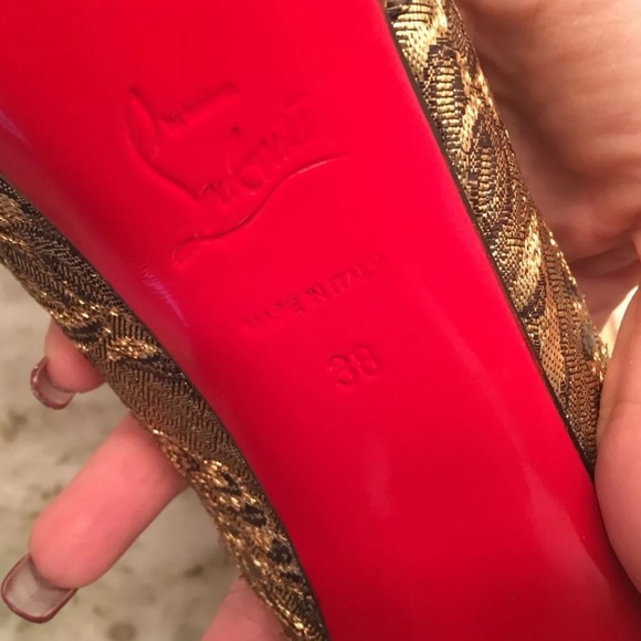 Christian Louboutin Lady Peep 150 Bronze Sz 38 NEW - Picture 5 of 8